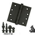 thumbnail image 5 of Embassy 4.5” x 4.5” Ball Bearing Door Hinge Heavy Duty Hinges Oil Rubbed Bronze with Urn Tips, 5 of 8