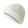 thumbnail image 2 of Walbest Men Women Winter Solid Color Knitted Beanie Cap Warm Woolen Street Wear Dome Cap Outdoor Hat, 2 of 7