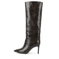 thumbnail image 2 of Jeffrey Campbell ARSEN-HI Stiletto Knee High Pointed Toe Dress Boot DARK NATURAL (6, DARK NATURAL), 2 of 7