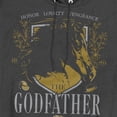 thumbnail image 2 of Godfather Godfather Crest Unisex Adult Pull-Over Heather Hoodie, Black Heather, 2X-Large, 2 of 4