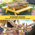 thumbnail image 6 of Red Christmas Table Cloths for 3 Foot Rectangle Tables, Truck Xmas Tree Snowflake Winter Wooden Patio Waterproof Elastic Fitted Tablecloths, Washable Rectangular Table Cover for Camping, 6 of 8