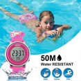 thumbnail image 3 of Kids Watch 3D Cartoon Toddler Wrist Digital Watch Waterproof 7 Color Lights with Alarm Stopwatch for 3-10 Year Boys Girls Little Child A Pink Unicorn, 3 of 5