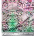 thumbnail image 2 of Soimoi Velvet Fabric Floral & Panel Printed Fabric 1 Yard 58 Inch Wide, 2 of 3