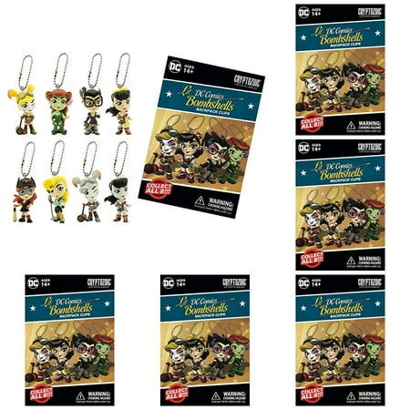 Dc Lily - DC Lil Bombshells Backpack Clips 6 Blind Bags
