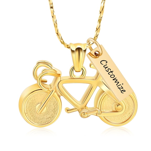Personalize Bicycle Urn Pendant Cremation Jewelry for Ashes Holder Memory Necklace Memorial Jewelry