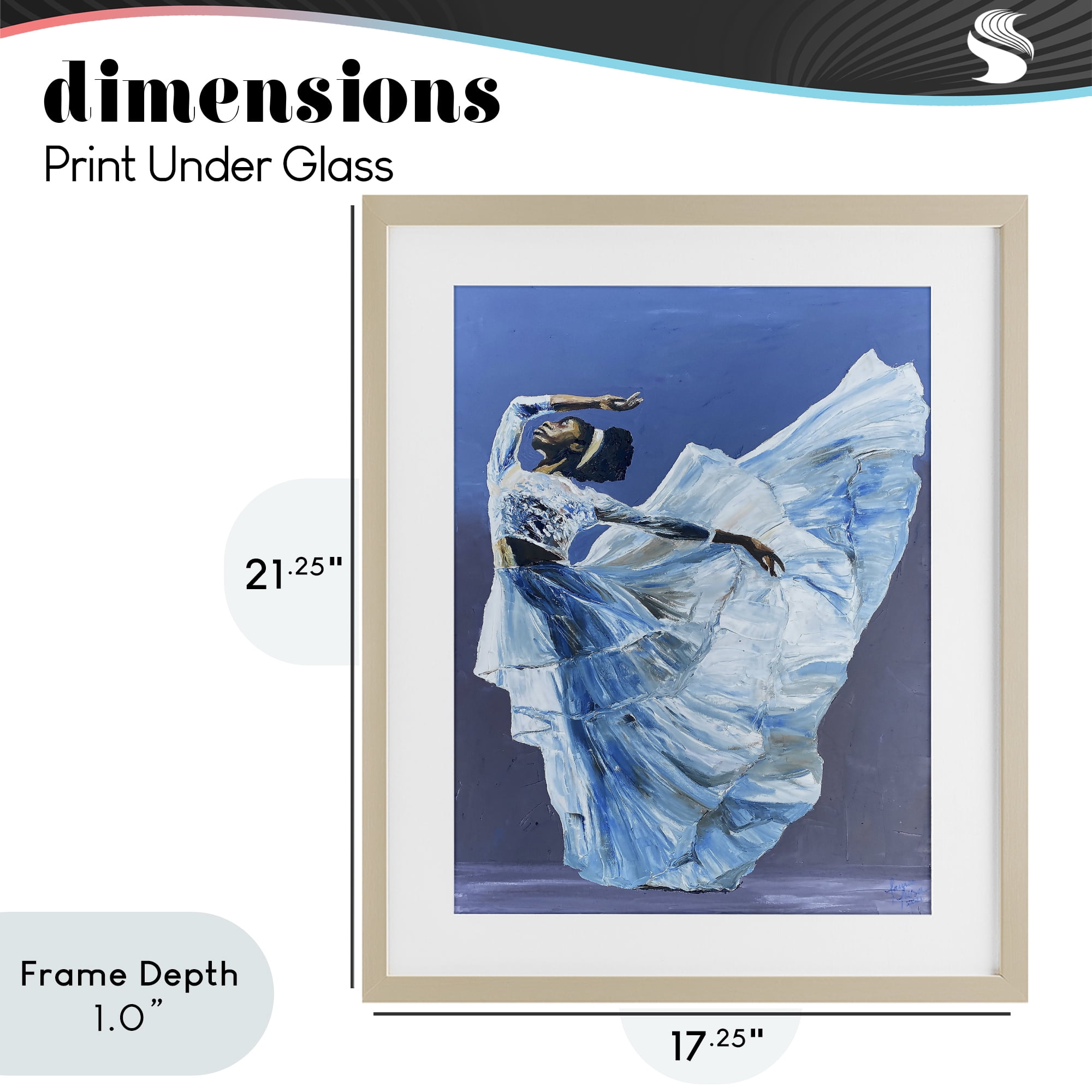 Stupell Industries Young Queen Dancer Birch Framed Print Under Glass, design by Lauren Luna