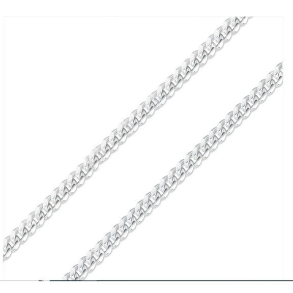 Solid 925 Sterling Silver Miami Cuban Link Chain Necklace 7mm, 22 in Made in Italy, Unisex, All Ages