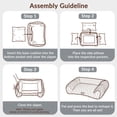 thumbnail image 6 of Exclusivo Mezcla Cuddler Couch Pet Bed with Sides for Medium Large Dogs, 36"x28" Ribbed Plush Corduroy Dog Bed with Non-Slip Bottom and Washable Cover, Sage Grey, 6 of 6