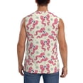 thumbnail image 4 of Bingfone Bow With Sugar Skull Pattern Men's Tank Tops Workout Sleeveless Tee Shirts Running Beach Tanks for Men-Small, 4 of 7