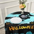 thumbnail image 6 of Coolnut Halloween Tablecloth 60", Halloween Pumpkin Witch Party Lace Round Table Cloth Water Resistant Spill Proof Large Table Cover for Kitchen BBQ Hotel Dining Party Decoration, 6 of 7