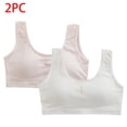 thumbnail image 2 of Babcutegg Kid Girls Bra Soft Cup Comfortable Pull-on Design Athletic Casual Juniors Training Bra Underwear for Girls Silver Size 10, 2 of 5