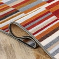 thumbnail image 3 of Superior Modern Striped Block Indoor Outdoor Area Rug, 4' x 6', Grey, 3 of 8