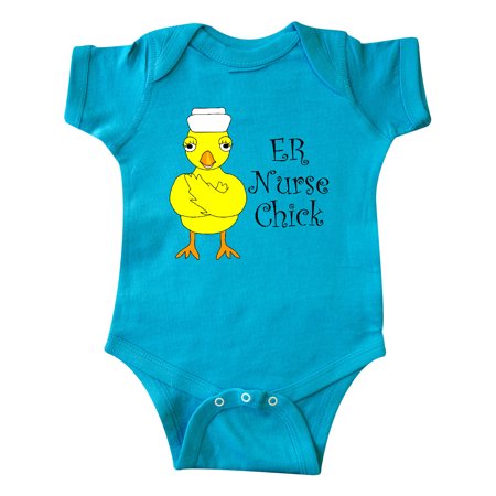 

Inktastic ER Nurse Chick Gift Baby Boy or Baby Girl Bodysuit