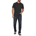 thumbnail image 2 of INSPIRE CHIC Men's Henley Shirt Breathable Short Sleeve Button Down T-Shirts S Black, 2 of 6