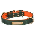 thumbnail image 2 of para perro personalizado, placa de identificación grabada, ajustable, de cuero sintético, con placa de identificación grabable, para y Verde S, 2 of 9