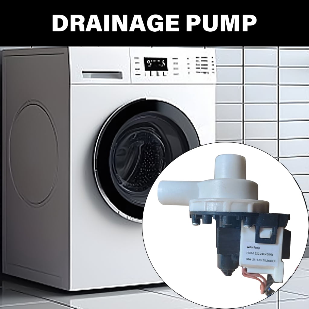Yammee Drainage Pump Drum Washing Machine Drainage Pump Motor 30W Drain Motor Drain Pump Part Accessories Replacement