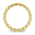 thumbnail image 2 of 14K Yellow Gold Ring Band Eternity Diamond Round Polished 1 2ct Bezel Set , Size 6, 2 of 4
