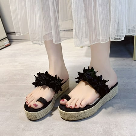 

Fashion Women Ankle Strap Summer Slide Sandals Flats Flip-Flops Shose