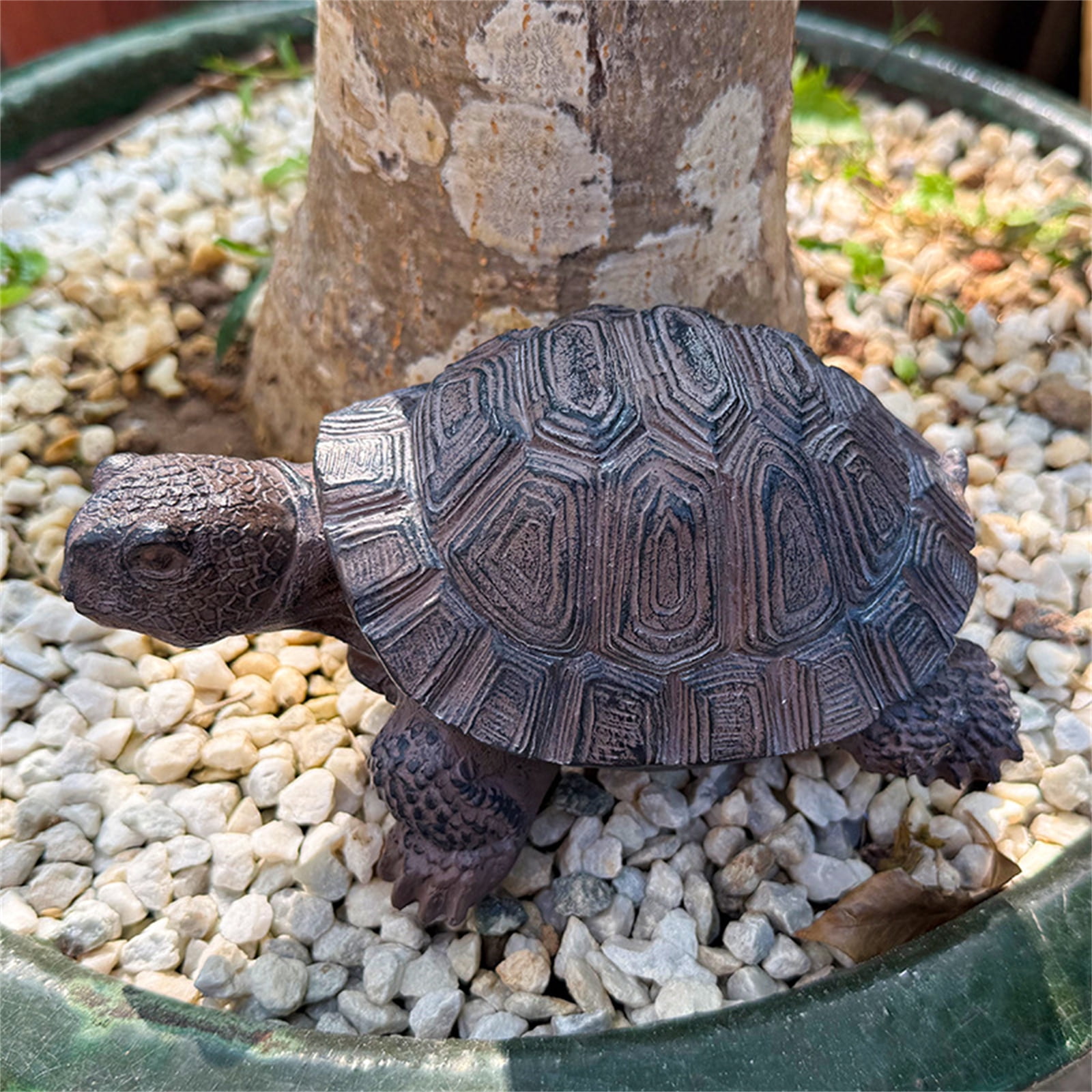 Lifelike Turtle Garden Statue,Funny Turtle Figurines Statue,Outdoor Decorative Animals Figurine for Home Garden Yard Patio Lawn,Realistic Tortoise Sculpture Art