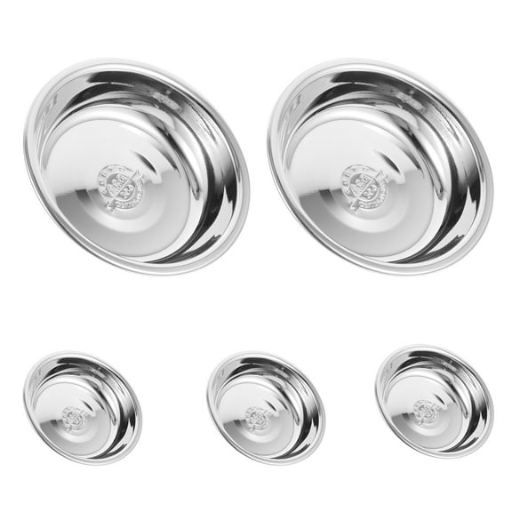 LEXSOMEO 5pcs Stainless Steel Pet Bowls Set Cat Food Feeder Bowls Food Storage Containers and Easy to Clean