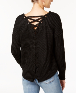 lace up back cardigan