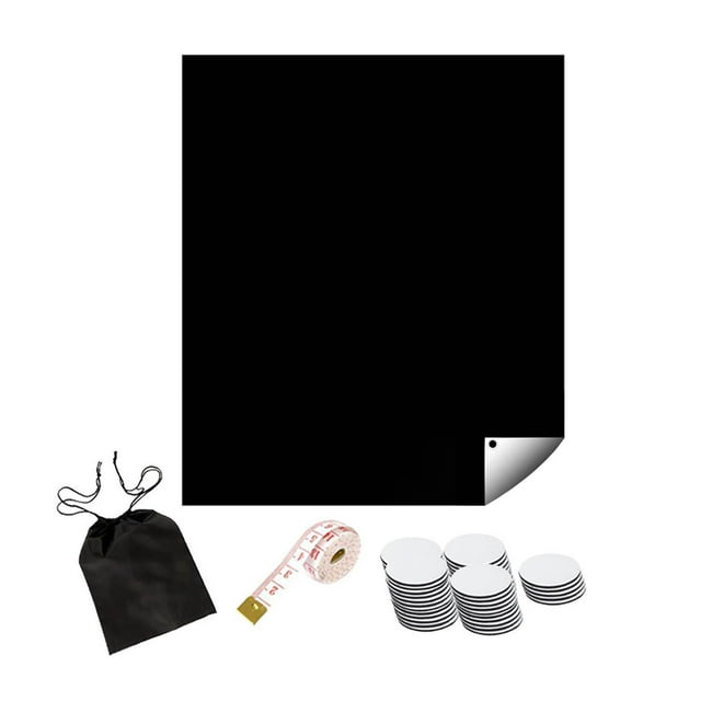Blackout Shade Persiana Opaca portátil, práctica Cortina Opaca de privacidad Ligera para Bricolaje para el Dormitorio de la guardería del bebé, Negro 145cmx200cm