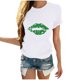 thumbnail image 2 of Puntoco Liquidación de camisetas cortas para mujer Camiseta de manga corta con cuello redondo y estampado informal a la moda para mujer, 2 of 5