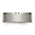 thumbnail image 4 of Auriga Fine Jewelry Titanium Brushed and Polished 8 mm Beveled Edge Band for Women Size 11.5, 4 of 7