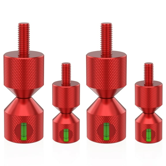 4Pcs Flange Aligners Set Aluminum Ergonomic 2 Hole Flange Alignment Pins with Built in Level for Mechanical Assemblies
