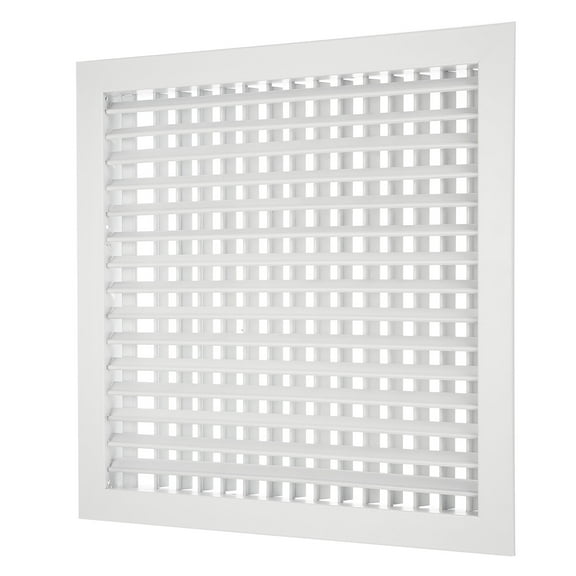 Uxcell 16" x 16" Adjustable Air Supply Diffuser, Aluminum Double Deflection HVAC Vent Cover Air Vent Register for Sidewall Wall Ceiling Floor HVAC System, White