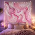 thumbnail image 2 of Pink Marble Heart Swirls on Soft Fabric, Romantic Abstract Style for Abstract Art Fans, Aesthetic Wall Decor, Valentine's Day Gift, Tapestry Wall Hanging for Bedroom and Dorm, 2 of 6
