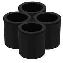 FONDOTIN Furniture Cabinet Legs Black 4Pcs 1.97X1.97X1.77In