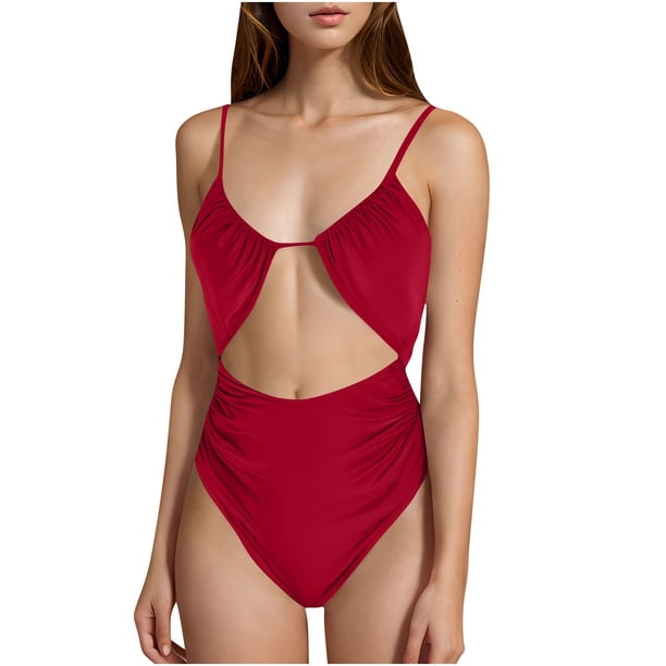 Traje de Baño de Bikini de Mujer Dos Piezas Set Acolchado Push Up, Correas Ajustables Traje de Baño para Piscina Y Playa