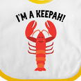 thumbnail image 4 of Inktastic Lobster Funny Im a Keepah Boys or Girls Baby Bib, 4 of 4