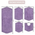 thumbnail image 2 of Home Weavers Waterford Collection 100% Cotton Non-Slip Bathroom Rug Set Machine Washable Bathroom Rug, Bath Rug, U Shaped Contour, Runner, Bathroom Rug, Purple Color 5 Piece Bath Carpet set, 2 of 8