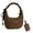Brown, variant on LAIMEIWEE Crescent Shoulder Bag, Nylon Hobo Crossbody Bags for Women, Water-Resistant & Lightweight Slouchy Handbag, Dumpling Purse for Everyday, Commute, Work, Travel (Black)