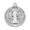 thumbnail image 3 of St. Benedict Sterling Silver Medal Necklace, 3 of 10
