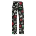 thumbnail image 6 of Mens Christmas Pajama Pants Big & Tall Sleep Lounge Pants Drawstring Holiday Xmas Pjs Bottoms Black, L, 6 of 7