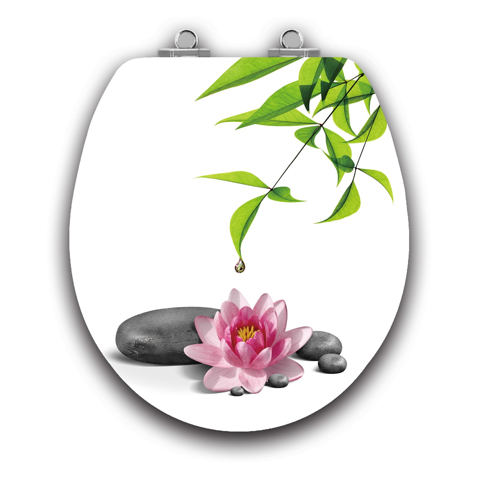 Topseat 6TS2R2112SL Water Lily Round Toilet Seat