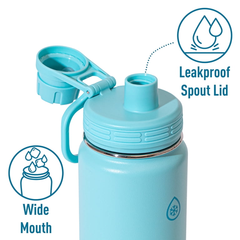 ThermoFlask 24 oz Double Wall Vacuum Insulated Stainless Steel Water Bottle  with Spout Lid, Tranquil Blue - Walmart.com