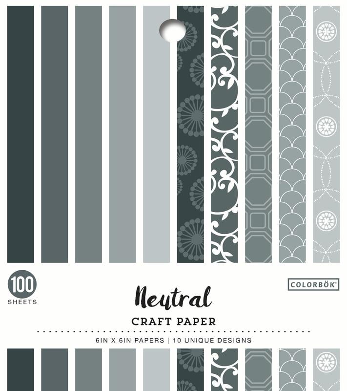 Colorbök 6'x6' Neutral Solid Grey Colors Paper, 100 Piece