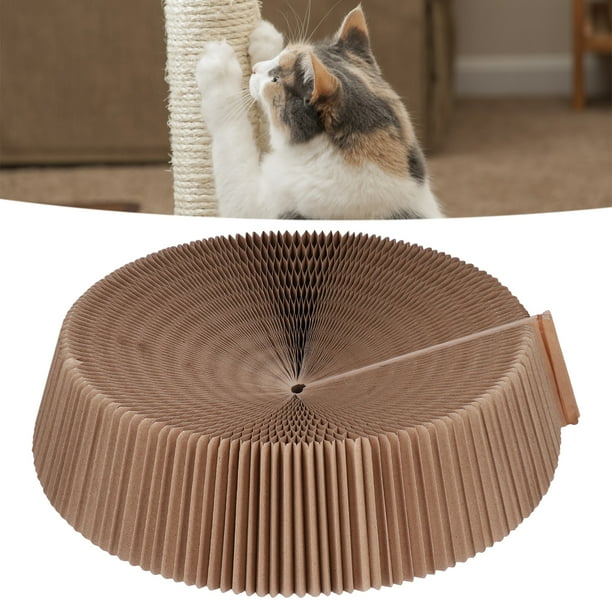 Corrugated scratching outlet pad