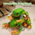 thumbnail image 3 of Lifelike Green Frog Stuffed Animal - Soft & Cute Frog Plush Toy Doll Throw Pillow Birthday Gift-11'', 3 of 6