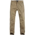 thumbnail image 3 of Pantalones Casual para Hombre Ajustados con Pierna Cónica y Frente Plano 40 Caqui Claro, 3 of 6