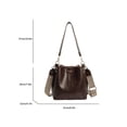 thumbnail image 3 of Women's Vintage Leather Crossbody Bucket Bag Casual Shoulder Purse with Adjustable Strap, 3 of 7