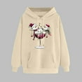 thumbnail image 2 of Fiaer Christmas Hoodie Women Snowman Plus Size Hooded Sweatshirts Drawstring Long Sleeve Loose Fit Trendy Tops with Pocket Beige XXL, 2 of 3