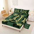 thumbnail image 2 of Catabedysis Golf Ball Themed King Sheets For Boys,Vintage Alphabet A Design Bedding,4pcs,1 Flat Sheet, 1 Fitted Sheet and 2 Pillowcases, 2 of 6