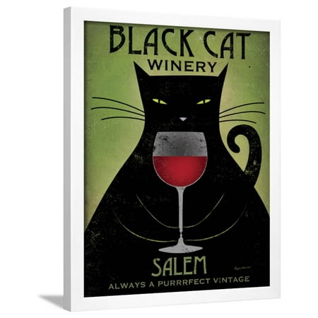 - Black Cat Winery Salem Framed Print Wall Art By Ryan Fowler