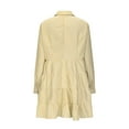 thumbnail image 6 of Ashirexll Womens Dresses, Plus Size Casual Long Sleeve Stripe Print Turndown Collar Shirt Dress Yellow S, 6 of 6