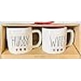 thumbnail image 3 of Rae Dunn by Magenta HUBBY WIFEY Mug Set with 3 Heart Icons Red Inside, 3 of 3
